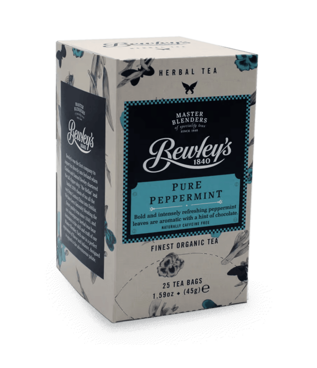 Bewley's Pure Peppermint tea box on a white background